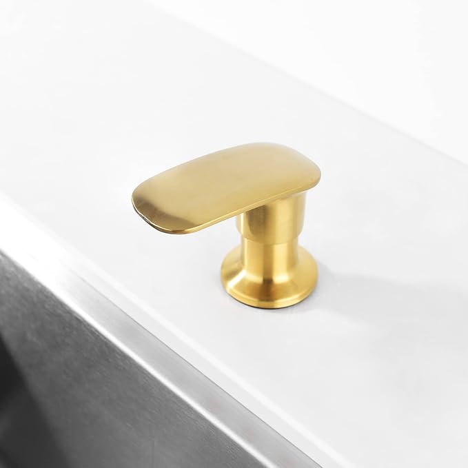 Brushed Gold Soap Dispenser - Stainless Steel Kitchen Sink Pump with 17 OZ Capacity - Durable Zinc Alloy Nozzle for Hand Soap, Dish Soap, and More