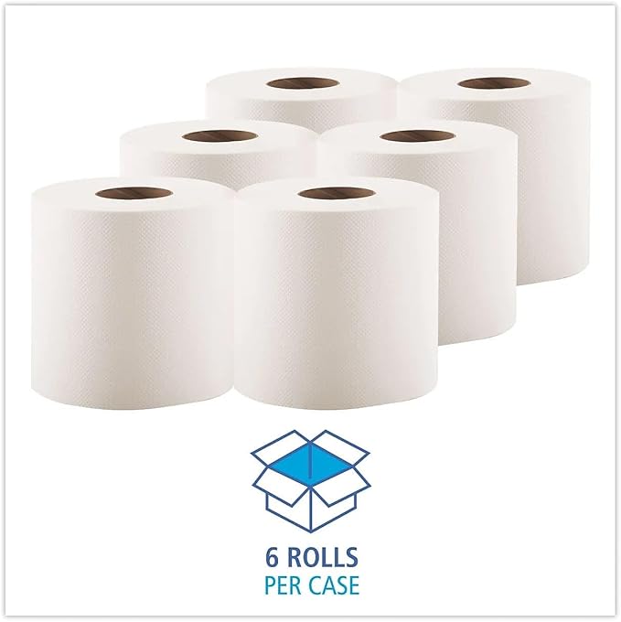 Boardwalk 6415 Center-Pull Hand Towels, 2-Ply, Perforated, 7 7/8" x 10", 660 Sheets Per Roll (Case of 6 Rolls)