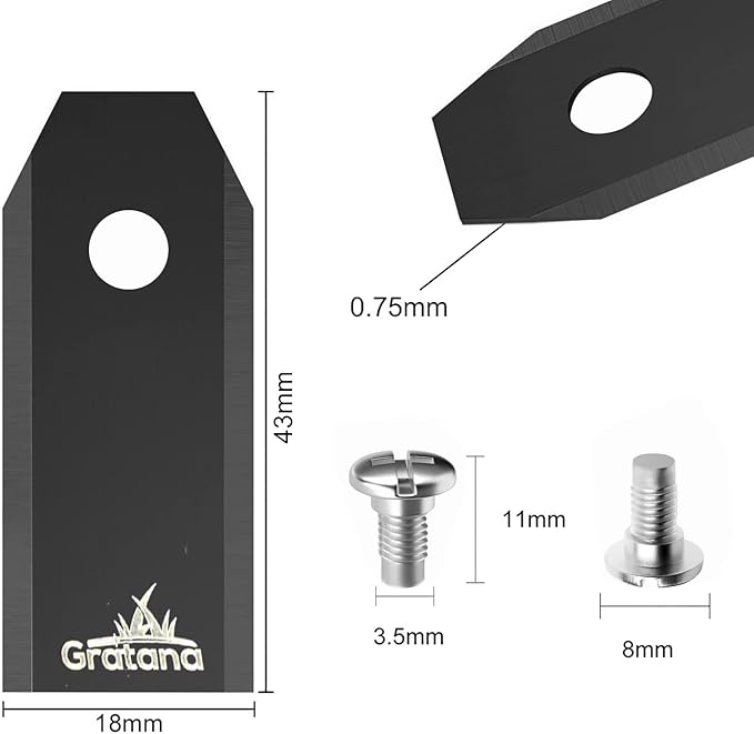 Robotic Lawn Mower Blade (15, for Husqvarna - Monster 43MM) Also for Gardena McCulloch Robotic Lawnmower Mowing Robo Robot Accessories Replacement for 315 430 435 450 and Many Others