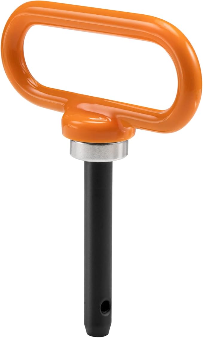 CZC AUTO 1/2" Orange Magnetic Hitch Pin for Lawn Mower Trailer Hitch, Secure & Easy One-Handed Hook On/Off