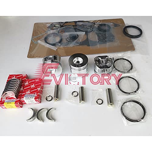 for YANMAR Engine 3TNV82 3TNV82A Overhaul Rebuild kit Piston Ring Full Complete Gasket kit Main Small Bearing + Connecting Rod