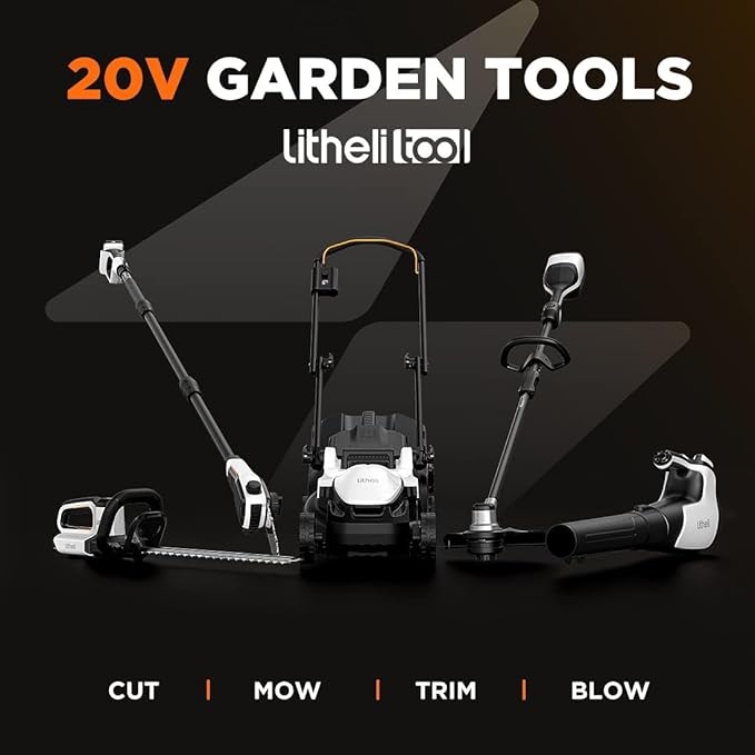 Litheli 2x20V 560CFM Brushless Cordless Leaf Blower Battery Powered for Yard Work Leaves Dust Snow Debris Cleanup with 4.0Ah Battery Charger Included