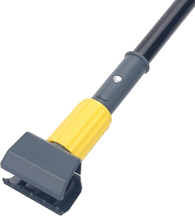 KeFanta Metal Mop Handle Commercial Heavy Duty,58" Industrial Mop Stick with Jaw Clamp,Wet Gripper Mops Head Replacement Holder for Floor Cleaning