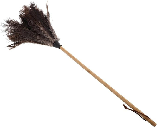 Handle Brush with Nonslip Matte Finish Large Surface Gentle Dust Brush for Home Office Car Cleaning Traditional Household Dusting Broom