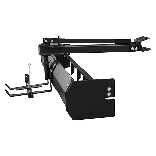 Tractor Sleeve Hitch Tow Behind Box Scraper with Screws and Pins, Scraper Steel Powder Black Coated, Fit for ATV UTV, for Gravel, Snow, Landscaping and Other Uses,42"