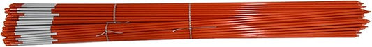 findmall 20PCS 48inch Driveway Markers, 5/16 Diameter Snow Stakes, Orange Reflective Marker for Parking Lots, Walkways