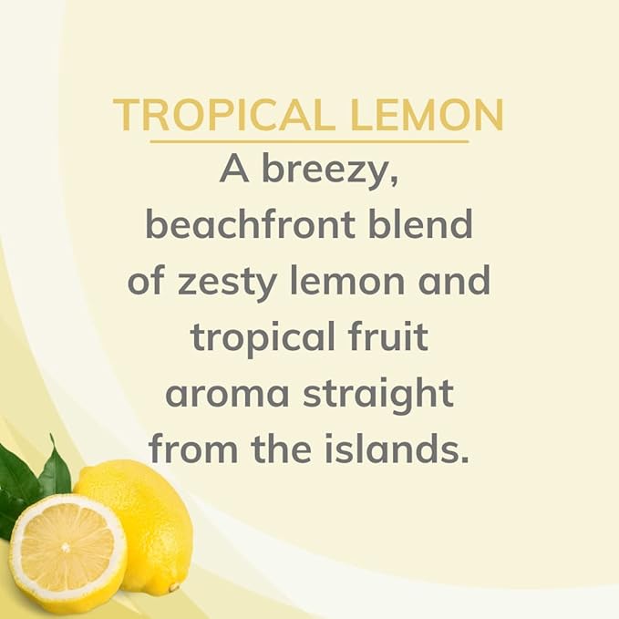 Citrus Magic Odor Eliminating Air Freshener Spray, Tropical Lemon, 3-Ounce, Pack of 3