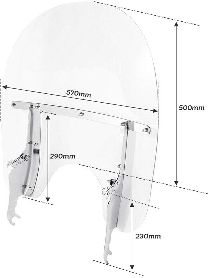 TCMT Detachable Windscreen Windshield Fit For Harley Softail Slim Deluxe Fat Boy Heritage Softail Classic FLS FLSS FLST FLSTC FLSTF FLSTFB FLSTFBS 2000-2017