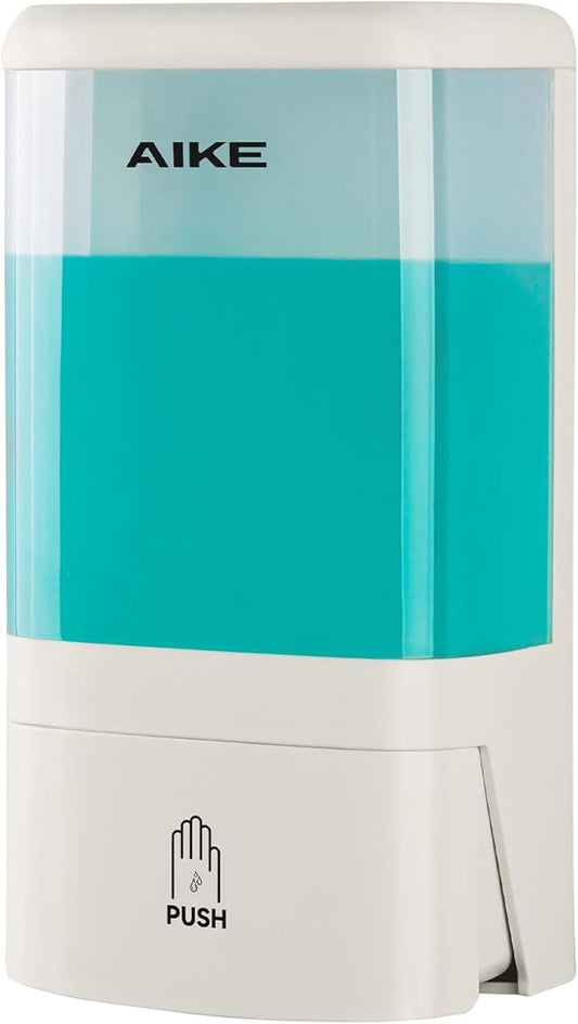AIKE Wall Mount Liquid Soap Dispenser for Commercial Bathrooms,Offices,Restaurants 40 oz Large Capacity AK1007,White