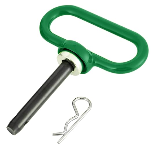 Magnetic Hitch Pin - Heavy Duty Ultra Strong Neodymium Magnet Trailer Gate Pin for Easy One-Handed Hook On & Off, for Lawn Mower Trailer Hitch Pin and Tow Behind Attachments（Green）