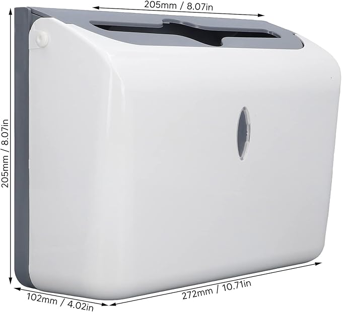 Acouto Wall Mount Towel Dispenser Towel Dispenser Wall Mounted Safe Sturdy ABS Glossy Corner Bathroom Holder Bathroom Toilet Commercial