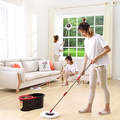 Replacement Microfiber Mops Head, Compatible for Hurricane Spin Magic Mop Head, fits 6.36‘’ Standard Replacement Round Spin Mop Heads,Inner Hole 2.5'' Only (3 Pack)