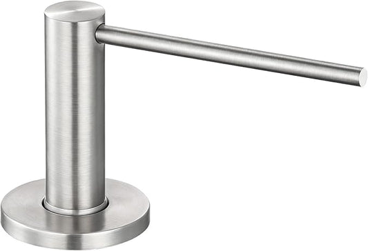 GAPPO Soap Dispenser for Kitchen Sink, Built in Sink Soap Dispenser, Brushed Nickel Stainless Steel Pump Head, Lotion Dispenser with Refillable 17 OZ Bottle