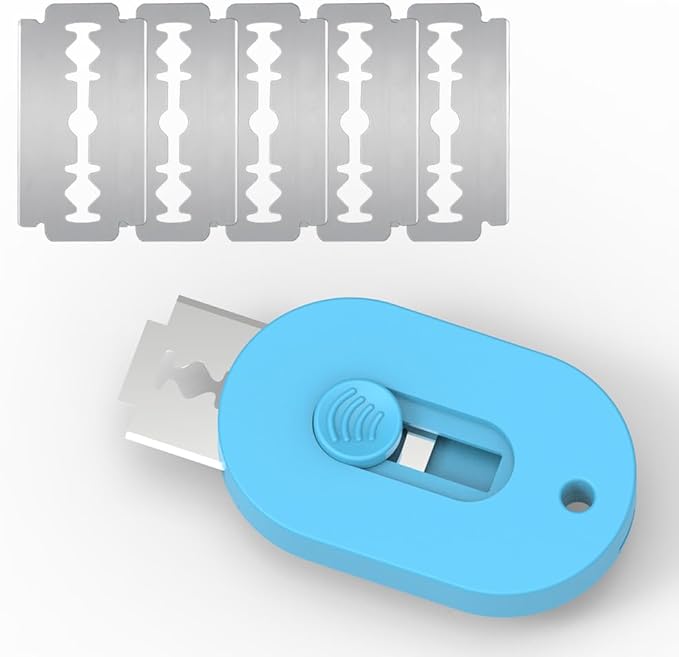 FCXJTU Extractable & Magnetic Bread Lame Dough Scoring Tool, Bread Scoring Knife, Professional Sourdough Scoring Tool for Bread Bakers, Sourdough Bread Baking Tools with 5 Razor Blades (Blue)