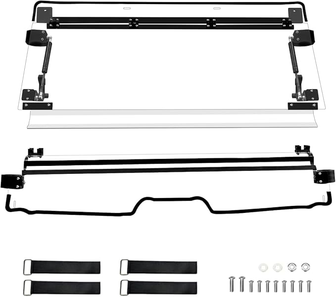 Talon 1000 Flip Up Windshield, Scratch Resistant 1/5" Hard-Coated Poly 3-IN-1 Clear Front Windscreen for Honda Talon 1000R 1000X 1000X-4 2019-2025 Accessories Windproof, Open/Vented/Closed