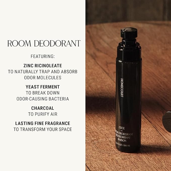Homecourt Room Deodorant, Natural Room Spray, Fragrance of Spearmint & Cedarwood, For Kitchen, Bathroom & more, Clean Formula, Cipres Mint, 3.4 oz