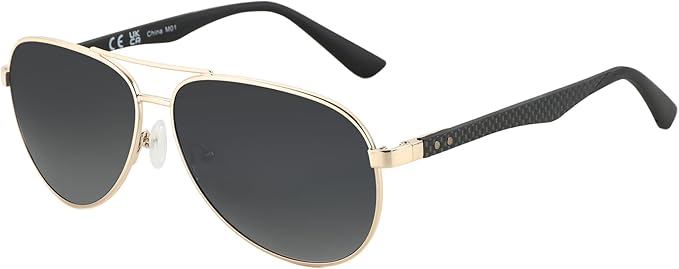 ZENOTTIC Polarized Aviator Sunglasses for Men Carbon Fiber Temple Pilot Sun Glasses with Mirrored Lens UV Protection