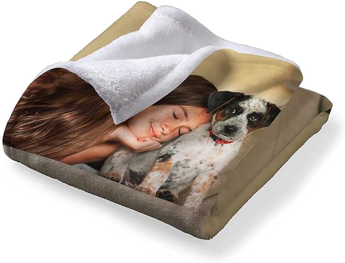 Custom Blankets with Photos, Personalized Photo Blankets Using My Own Photo, Personalized Gifts for Boyfriends Girlfriends Dad Mom