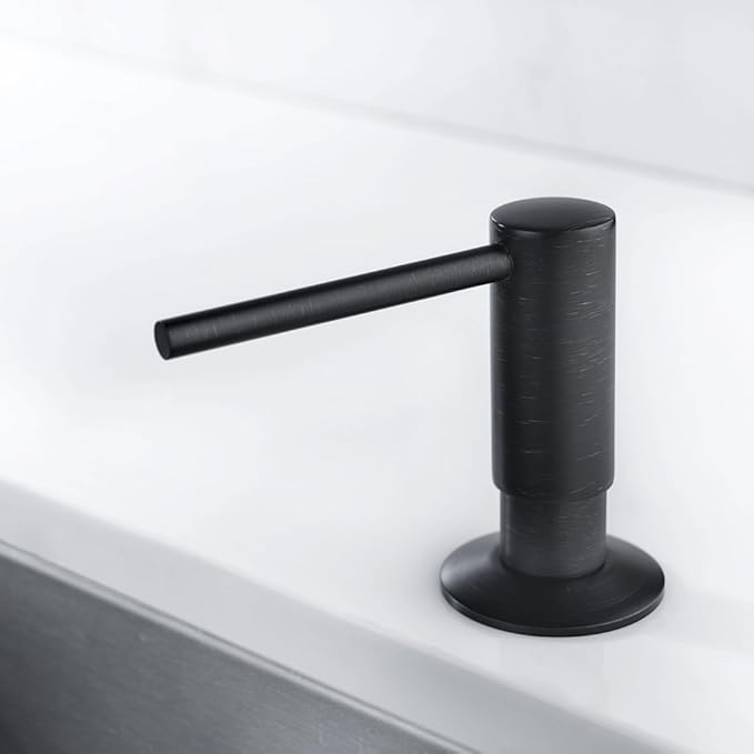 Avola Oil Rubbed Bronze Soap Dispensers with Brass Pump, 17OZ Bottle Soap Dispensers for Kitchen Sink,Commercial Liquid Dish Dispenser, Bronze Built in Sink Soap Dispenser