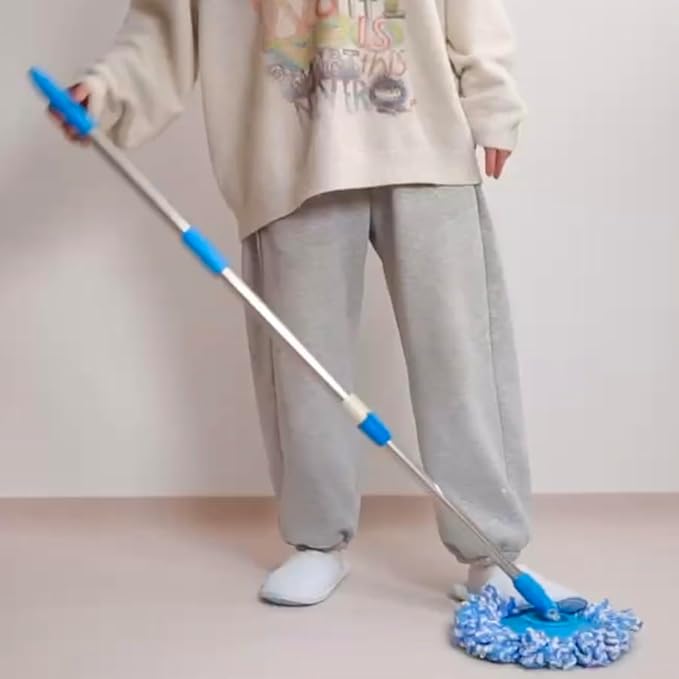 Spin Mop Replacement Handle 360 Degrees Rotating Telescopic Replacement Handle Cleaning Tool Accessories Enhanced Thickened Version Blue,Spin Mop Pole Handle Replacement