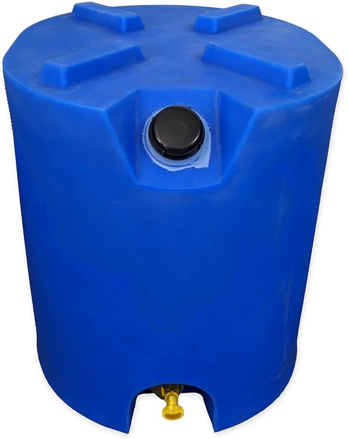30 Gallon Stackable Emergency Water Storage Tank - 2 Tanks & Kit- BPA Free Food Grade Plastic - Survival Supply Barrel - Portable & Reusable