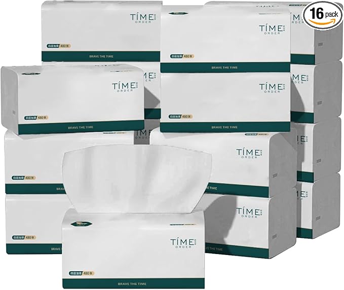 Soft Facial Tissues 7680 Total Sheets, 4-Ply Ultra Strong & Soft Thick Tissues, 1920 Draws Unscented Paper Tissues for Sensitive Skin, Compact Size for Home, Office, and Car 16 Soft Pack