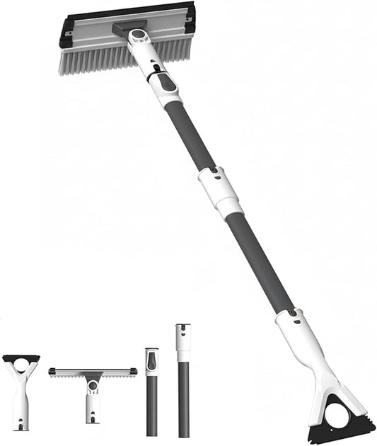 Snow Brush and Ice Scraper for Car, Extendable 39"-48" Telescopic Snow Broom with Detachable Ice Scraper Shovel, 180° Rotatable Head for Car Windshield, SUV, Truck Winter Snow Removal Kit