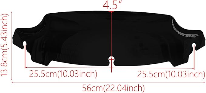 Black 4.5" Windshield Windscreen Compatible for Harley Davidson Touring Electra Glide Street Glide 2014 2015 2016 2017 2018 2019 2020 2021 2022