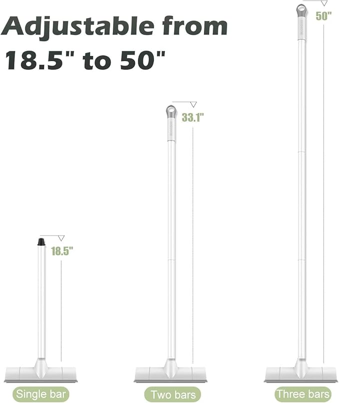 BOOMJOY 2 Pack Floor Scrub Brush with Long Handle, 2 in 1 Scrape and Brush, for Cleaning Deck, Tile, Grout, Kitchen, Patio, Garages