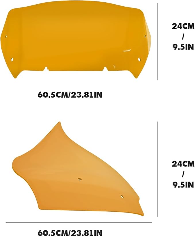 10" Windshield Windscreen Compatible with Harley Road Glide CVO/SE FLTRXSE 2023 2024 FLTRX 2024 CVO ST FLTRXSTSE 2024 for 2023 2024 Road Glide Accessories,Orange