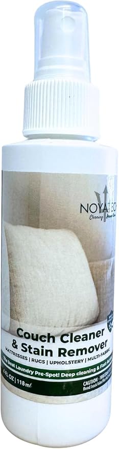 Travel size Couch Cleaner and Stain Remover. For sofas, car upholstery, carpets, rugs, mattresses, dining chairs, all Fabrics. Safe, for kids and pets.