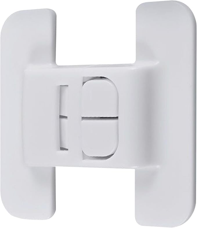Refrigerator Lock - Self-Adhesive Fridge Door Lock for Safety | Fixed Buckle for Glass Metal Surfaces, Childproof Anti Open Protection, Home Kitchen Cabinet RV Security for Kids & Adults