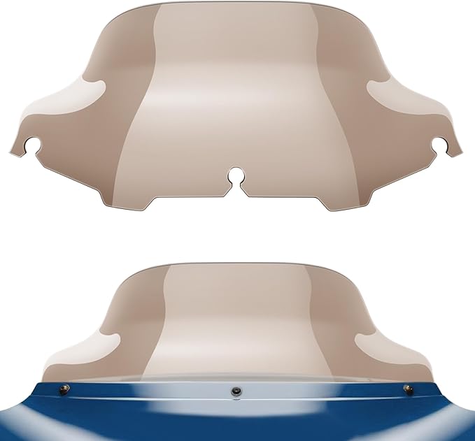 Benlari 8" Smoke Motorcycle Windshield Windscreen Fit for 1996-2013 Harley Davidson Touring Street Glide Electra Glide Tri Glide FLHT FLHX FLHTK FLHTC FLHTCU