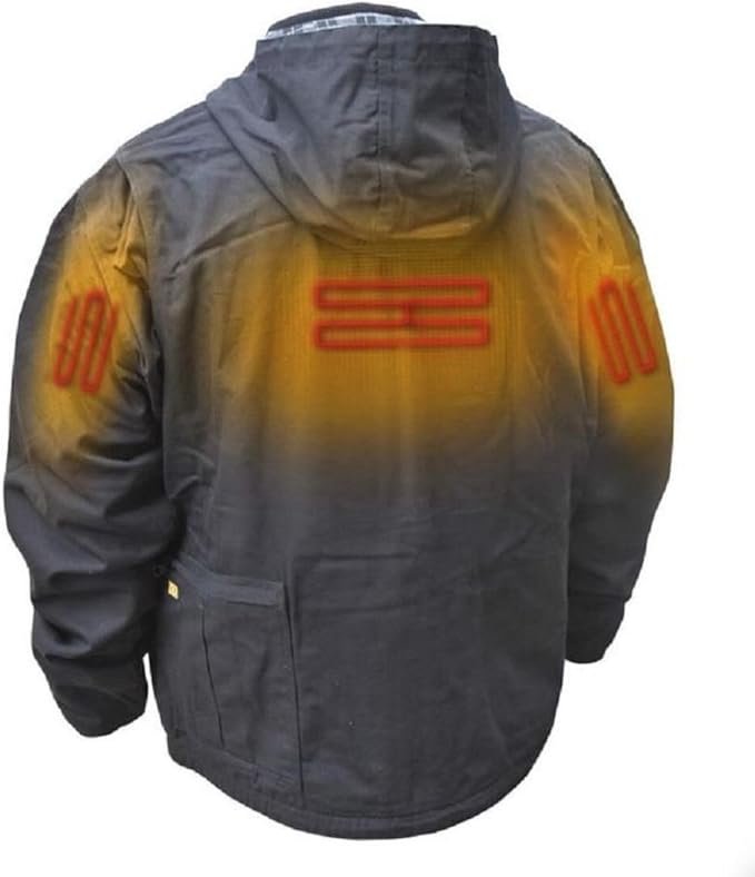 DEWALT Unisex Adult With 2.0ah Battery and Charger DEWALT Heated Heavy Duty Work Coat, Tobacco, 2X US