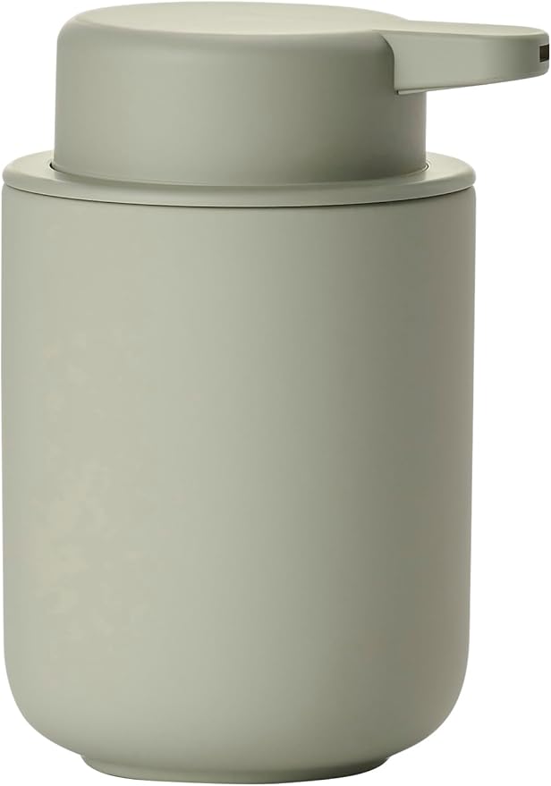 Zone Denmark Ume Shampoo Dispenser in Elegant Eucalyptus - Stylish and Functional Bathroom Accessory - 3.85" x 3.8" x 5.5" inches