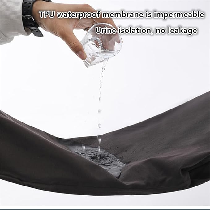 Leak-Proof and Washable Urinary Incontinence Pants,Reusable Incontinence Trousers,Adult Diaper Pants,Waterproof Patient Care Trousers for Bedridden,Elderly,Mobility Impaired(Short,Grey,XXL)