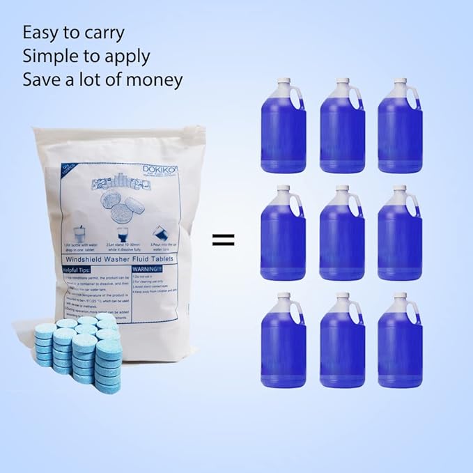 200 Pcs Car windshield washer fluid Tablets,1 Pack Makes 210 Gallons