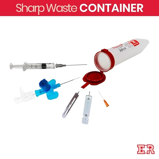 Ever Ready First Aid Porta Sharps Transportable Sharps Container with Locking Mechanism - 12 Count