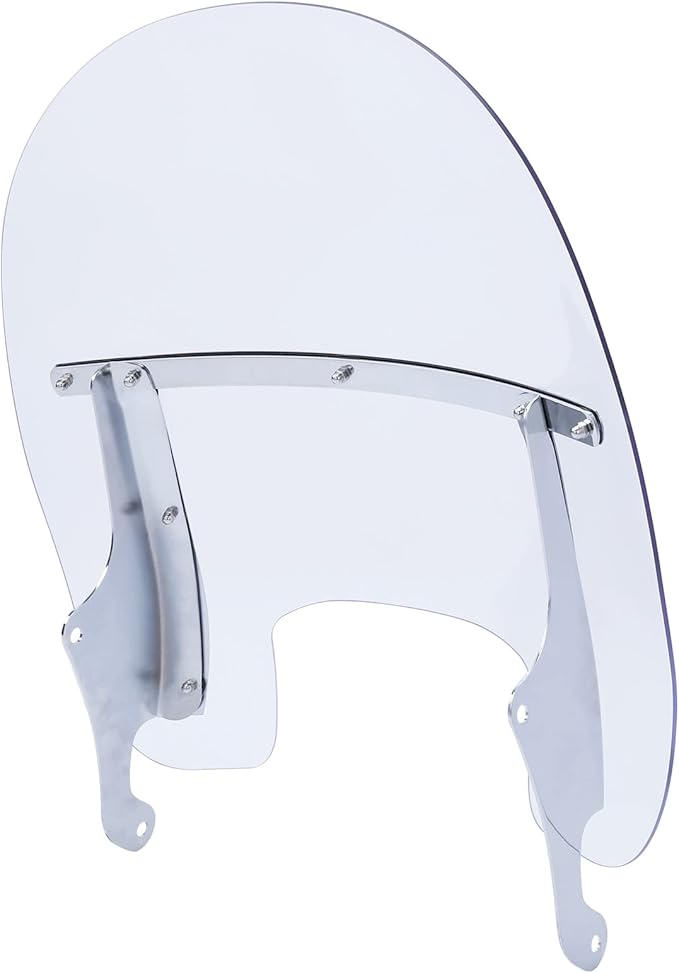 TCMT Clear 19" Front Windshield Windscreen w/Chrome Bracket Kit Fit For Harley 2018-2025 Softail Fat Boy