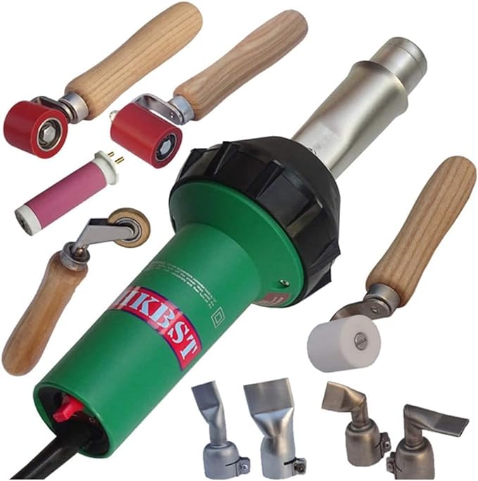 Multi-Use Hot Air Plastic Welder,Ultimate Plastic Welder Kit, 1600W Hot Air Welder for Repairs, Heat Gun for Vinyl Wrap & Shrink Wrapping, Essential Roofing Tools with Accessories