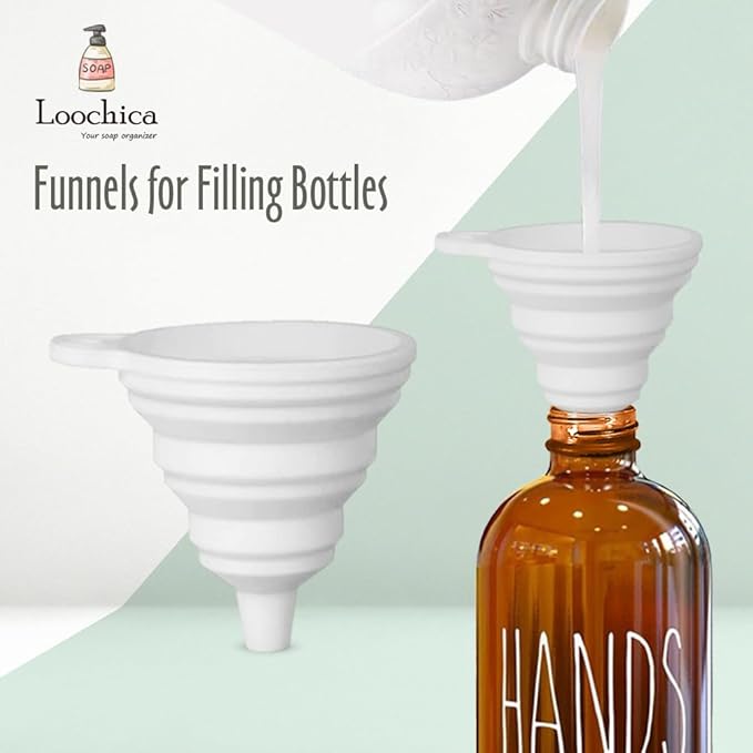2 Pack Amber Glass Soap Dispenser with Plastic Pump, Brown Dish and Hand Soap Dispenser Set, Refillable Reusable Apothecary Soap Pump Dispenser Bottles for Bathroom and Kitchen
