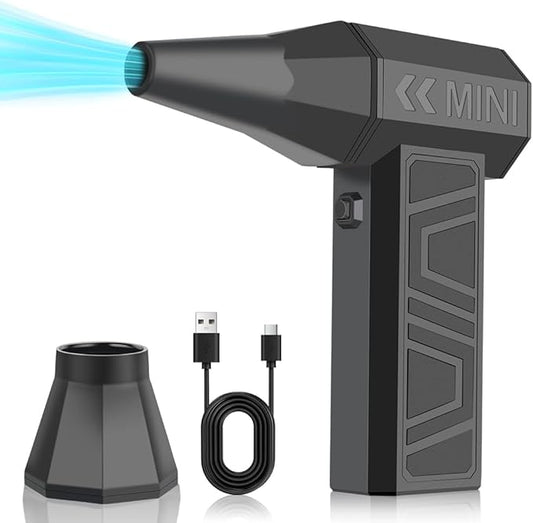 LEEPEE X3 Cordless Air Duster 130,000RPM High-Speed Mini Blower, 4-Gear Adjustable Power Turbo Jet Fan, Portable Dust Blower for Cleaning Electronics, Cars, Homes, and Outdoor Spaces
