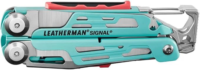 LEATHERMAN, Signal, 19-in-1 Multi-tool for Outdoors, Camping, Hiking, Fishing, Survival, Durable & Lightweight EDC, Made in the USA, Aqua/Silver