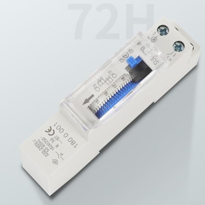 Mechanical Timer, SUL180A Mechanical Timer, 15 Minute Analog Timer Switch with Power Outage Memory & DIN Rail Mount For Various Electrical Applications