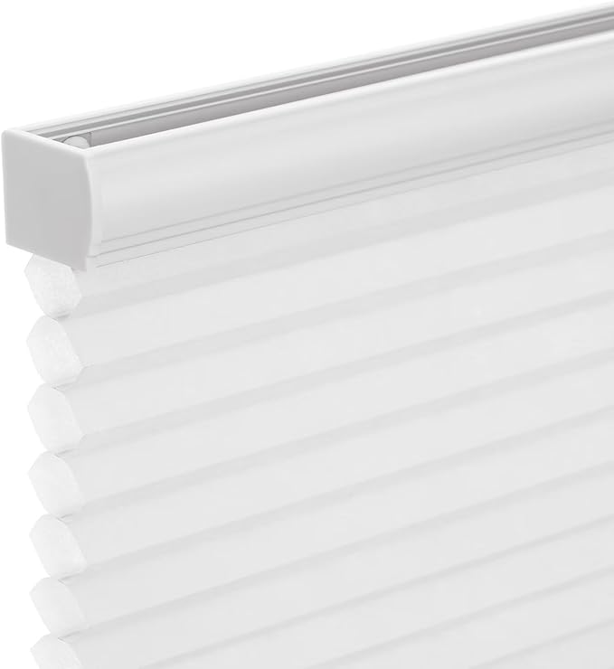 Changshade Cordless Cellular Shades, Light Filtering Honeycomb Shades for Windows, Pull Down Pleated Blinds, Easy to Install for Indoor Windows and French Doors,29" W x 72" H, Grey