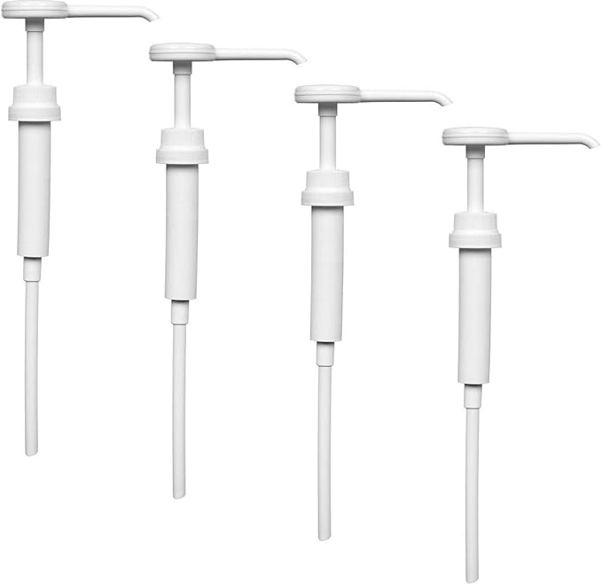 Comfort Axis Pump Dispenser for 1/2 Gallon Bottles, Jars and Jugs with a 38-400 Neck Finish, 9.5 Inch Dip Tube (4 Pack)