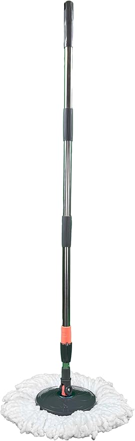 Easy Spin Microfiber Spin Mop and Bucket Set with Handle – Cleaning Tools for Home and Kitchen, Splash-Free Design, 360° Rotating Head, Ideal Cleaning Supplies for All Floor Types