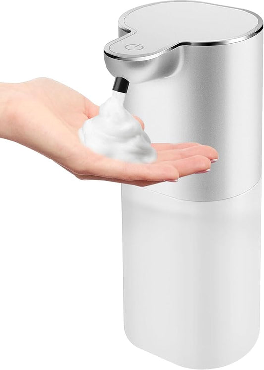 Soap Dispenser, Automatic Foaming Soap Dispenser with 4 Adjustable Volume Control, Touchless Rechargeable Hands Free Auto Dispenser for Kitchen, Bathroom, Hotel, Restaurant,13.5oz/ 400ml