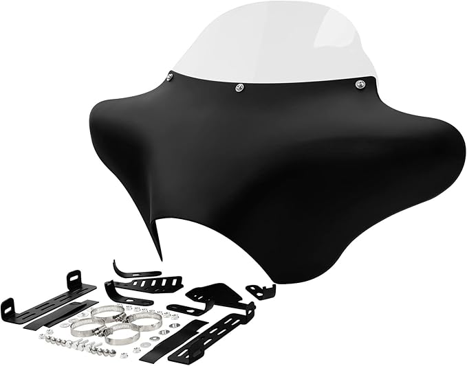 TCT-MOTORPARTS Matte Black Batwing Fairing w/Windshield Fits for Suzuki Boulevard C50 2005-2019