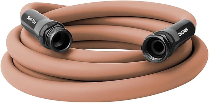 Flexzilla Colors Lead-In Garden Hose 5/8in. x 10ft., Lightweight All-Weather Water Hose, Durable and Flexible, Leak-Free Connections, Red Clay